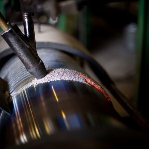 Reconstruction of continuous casting rollers by automatic welding method